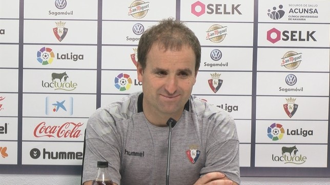 Jagoba Arrasate, entrenador de Osasuna, en conferencia de prensa