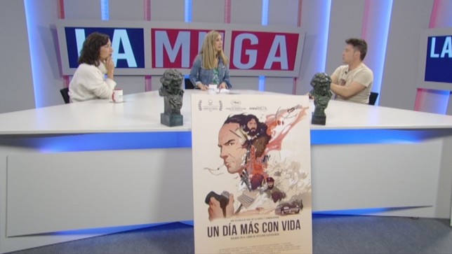 El Goya y sus nuevos 'dueños' navarros visitan 'La Muga'
