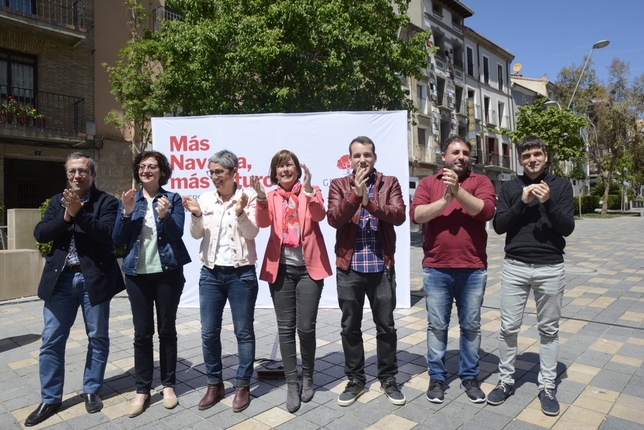 Barkos defiende en Tudela su gestión del Gobierno de Navarra