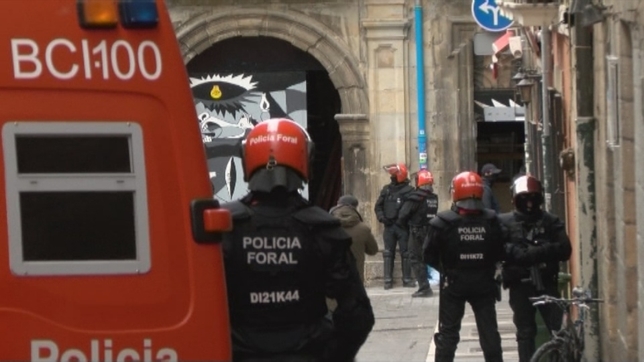 La Policía Foral ha accedido al interior del palacio del Marqués de Rozalejo
