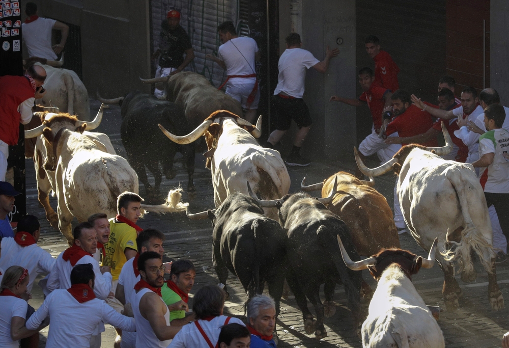 Sexto encierro de los Sanfermines 2019, con toros de de Núñez del Cuvillo, de Vejer de la Frontera (Cádiz)  / VILLAR LÓPEZ