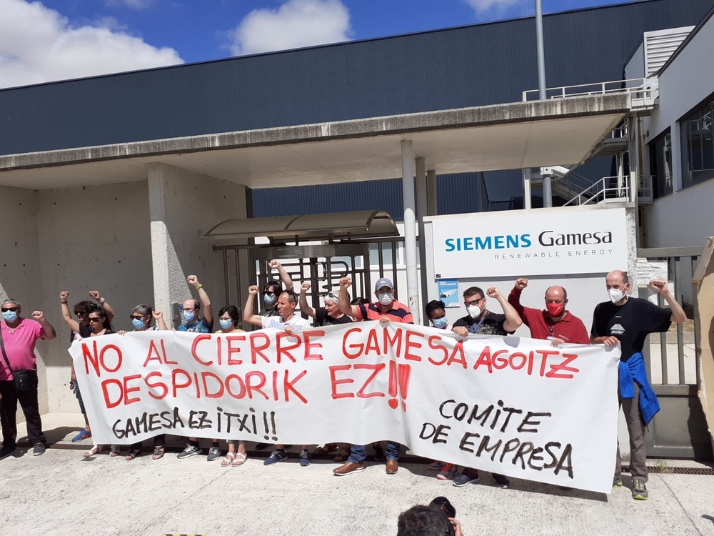 Protesta del comité de Siemens Gamesa