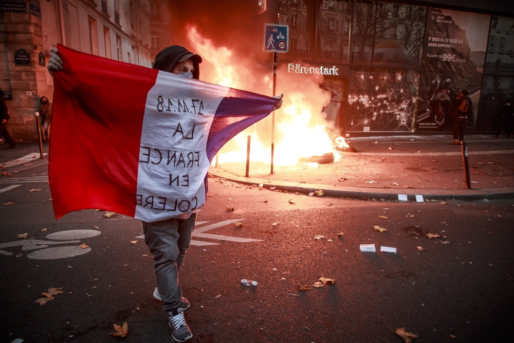 Protest against the newly voted global security law in Paris  / CHRISTOPHE PETIT TESSON