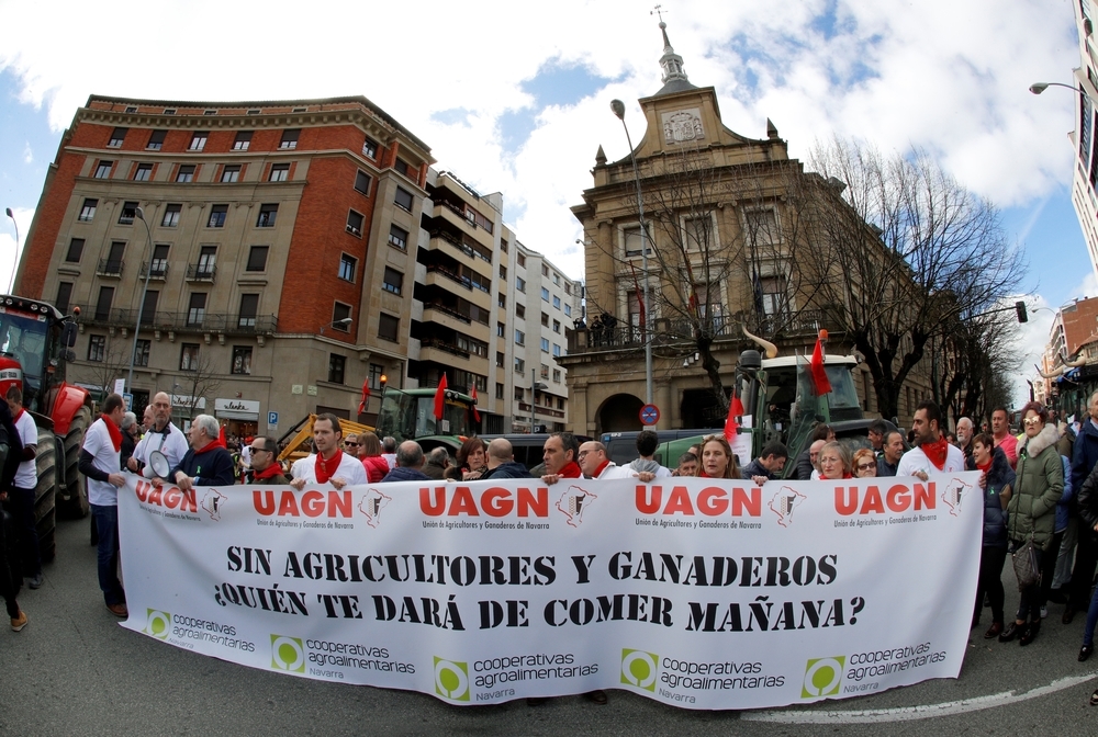Tractores toman Pamplona: 