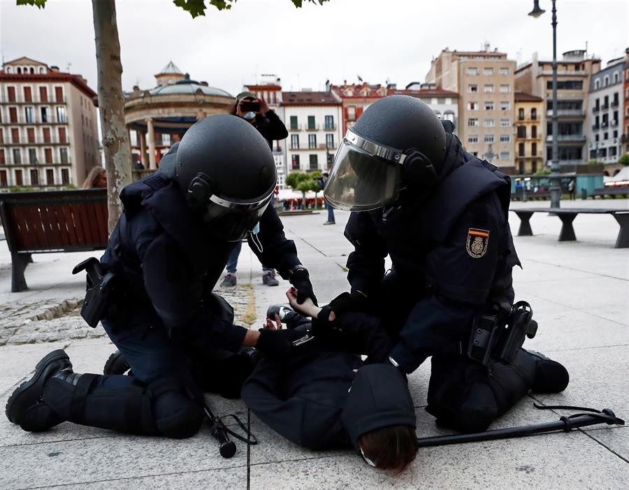 Una persona detenida en los altercados ocurridos en Pamplona