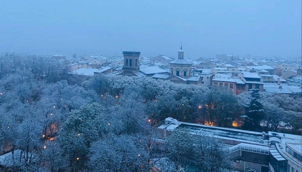 Navarra amanece nevada en una nueva jornada de confinamiento