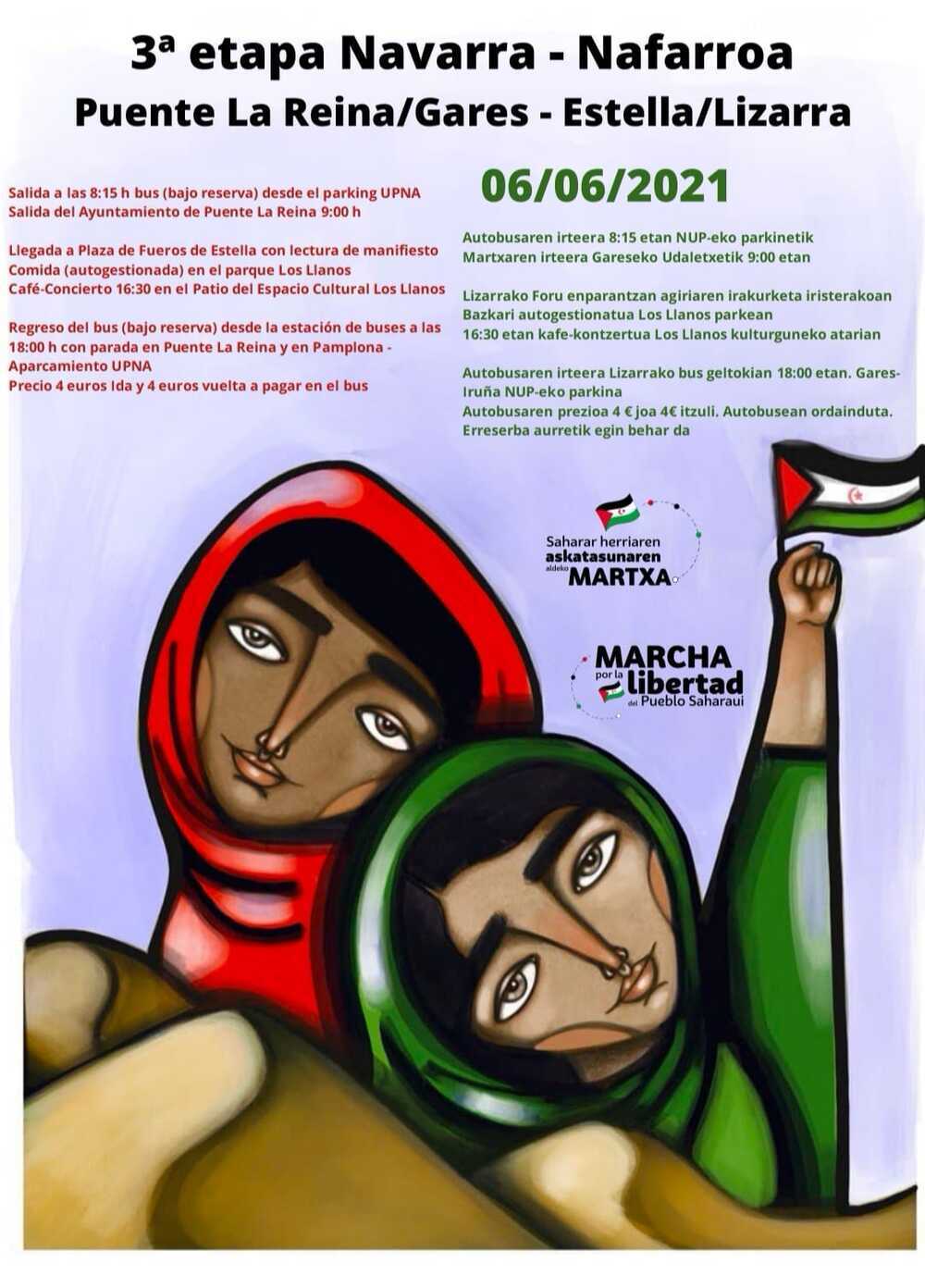 Marcha por la libertad del pueblo Saharaui en Estella