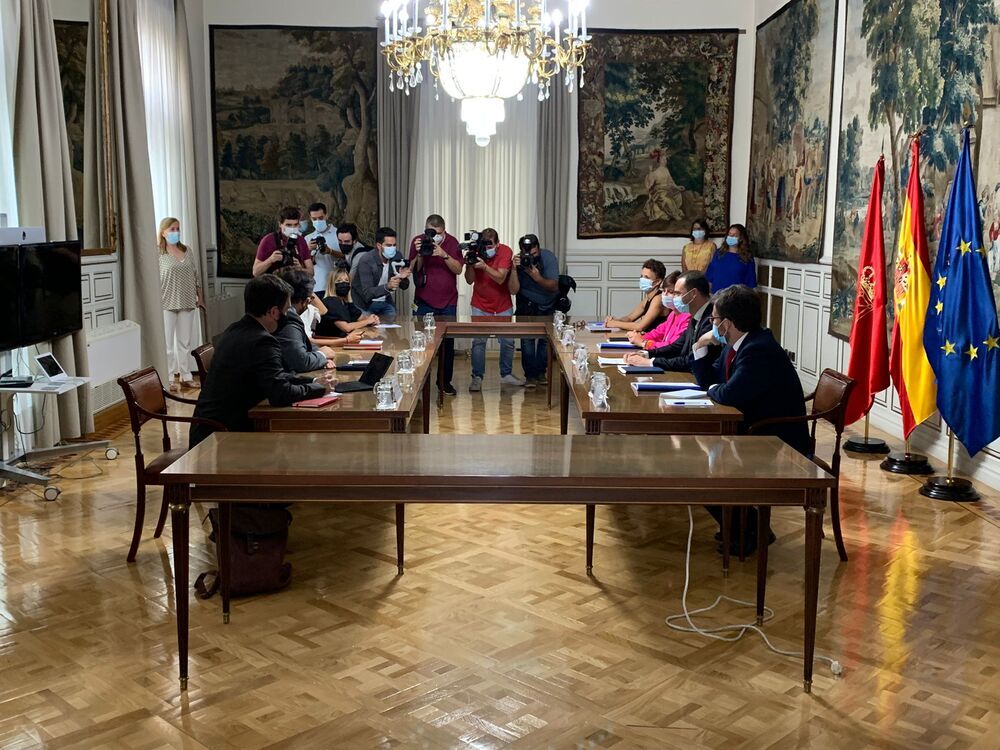 Reunión entre la presidenta María Chivite y la ministra de Política Territorial Isabel Rodríguez