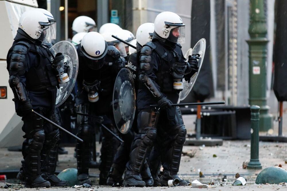 Incidentes en Bruselas en una protesta contra la COVID