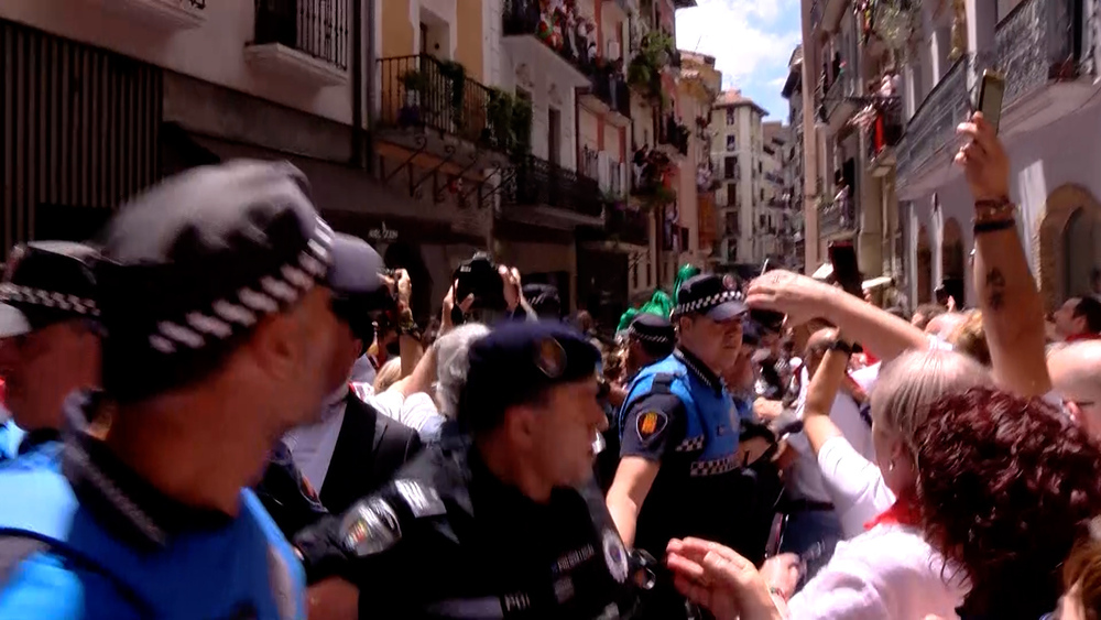 Detenido el agresor de la calle Curia en San Fermín