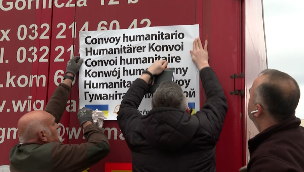 6 camiones navarros cargados de solidaridad para Ucrania