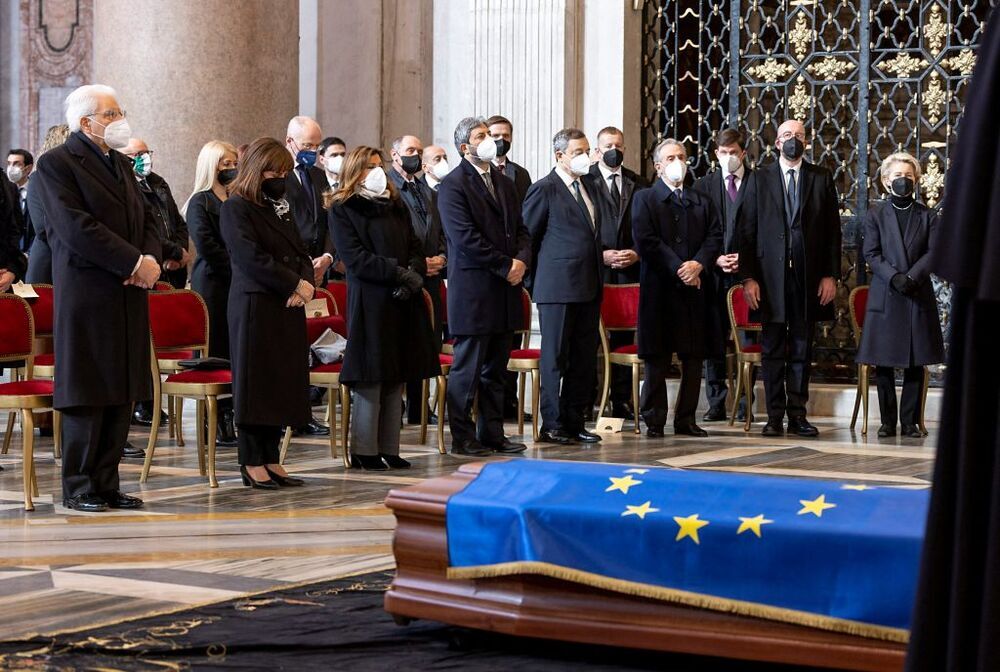 Italia y la UE dan su último adiós a Sassoli