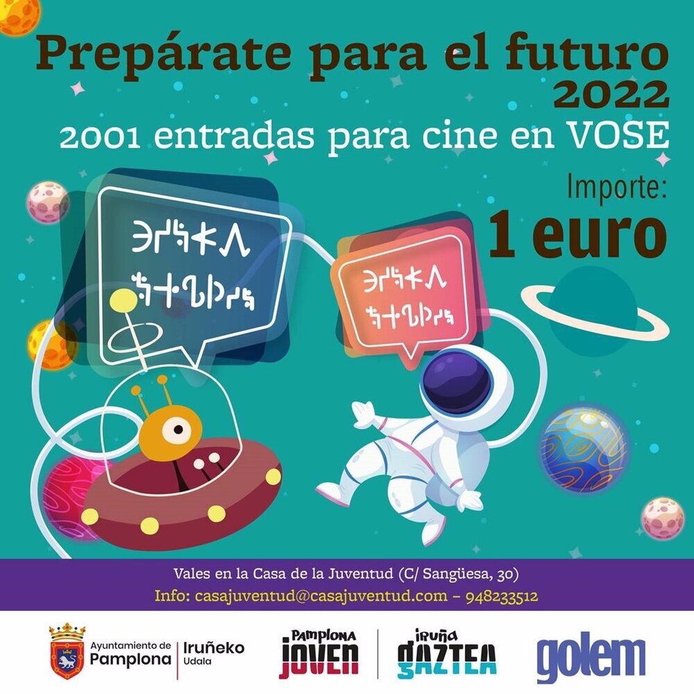 Reparto de vales a 1€ para sesiones de cine en Pamplona
