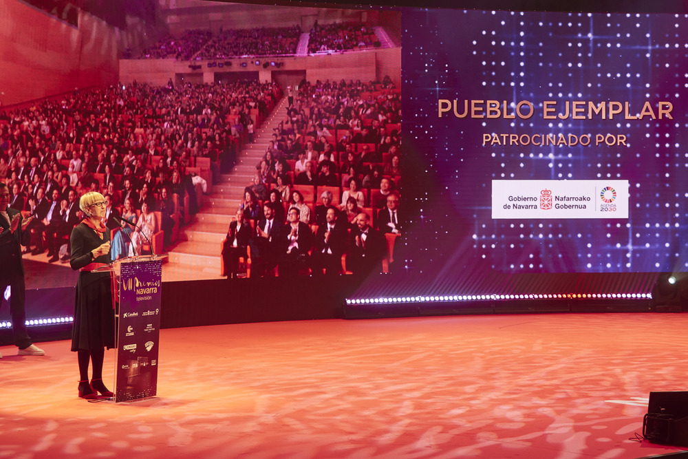 Consuelo Ochoa durante la entrega del premio Lerín "Pueblo Ejemplar"