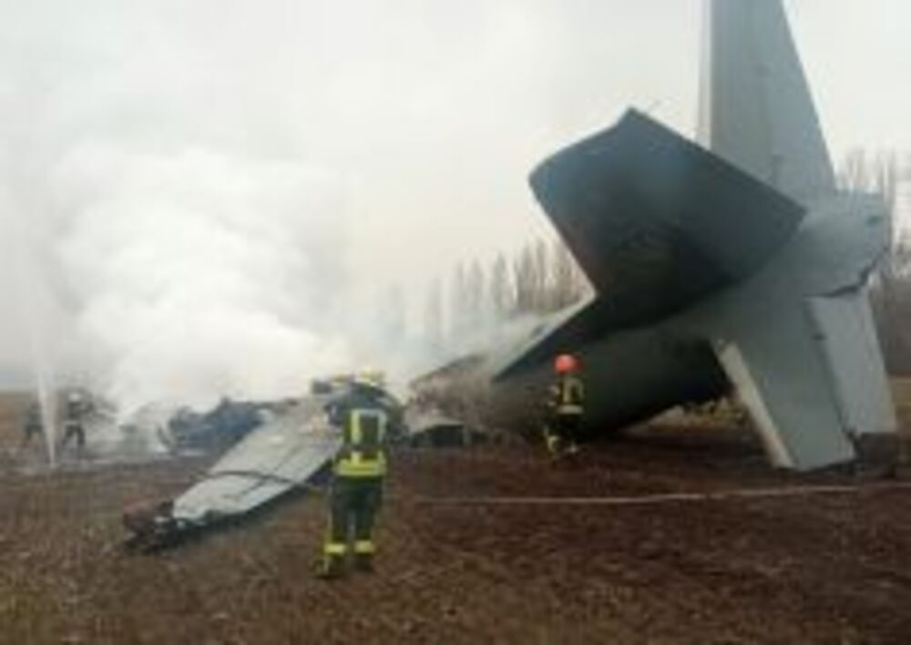 El avión ucraniano accidentado.