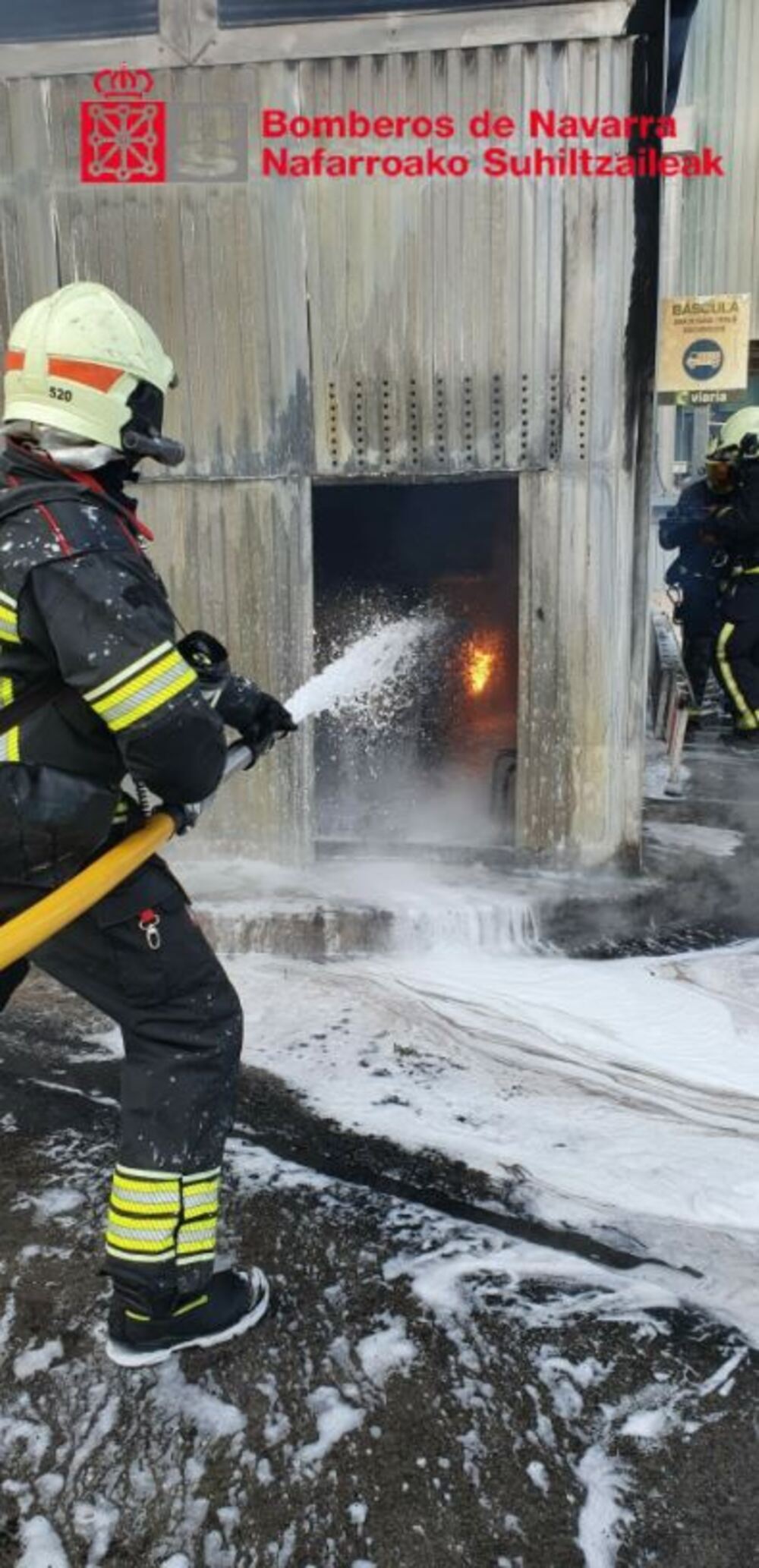 Incendio en una caldera industrial en una empresa de Beriáin