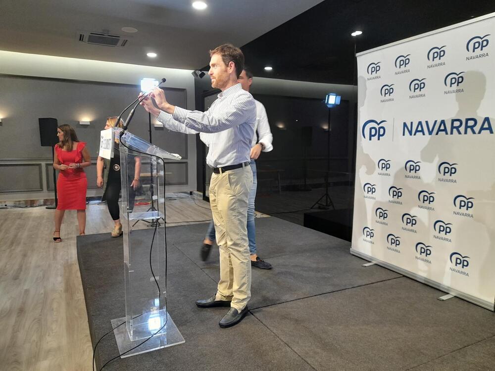 El candidato del PP al Congreso de los Diputados por Navarra, Sergio Sayas