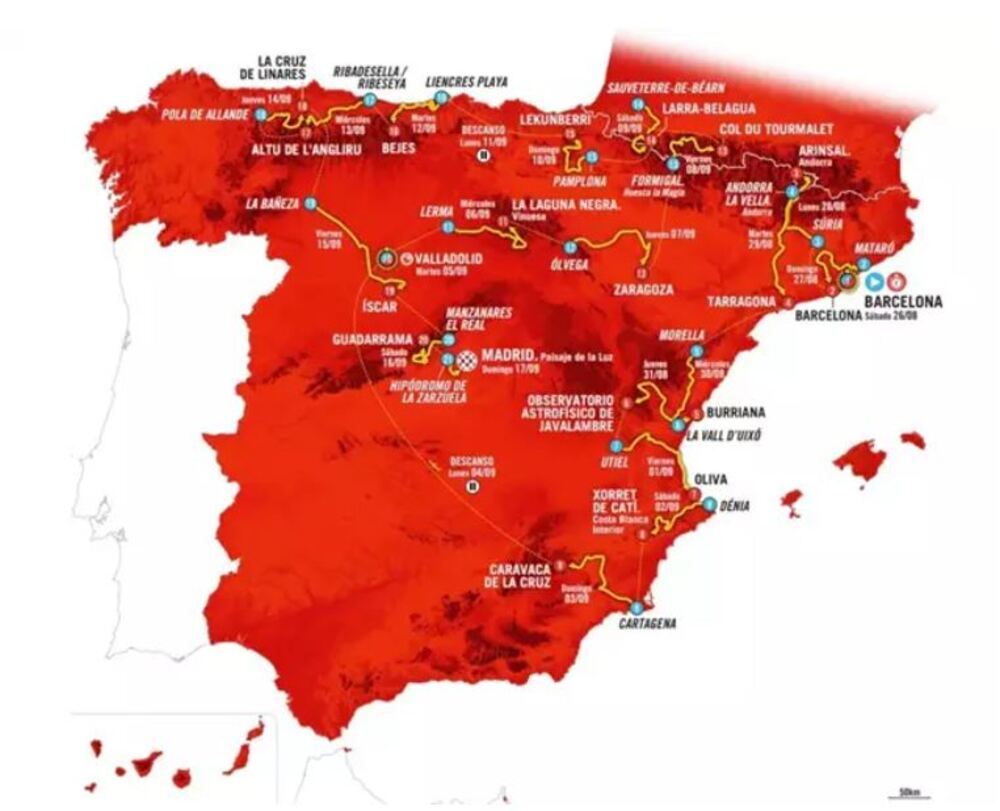 Recorrido Vuela a España 2023
