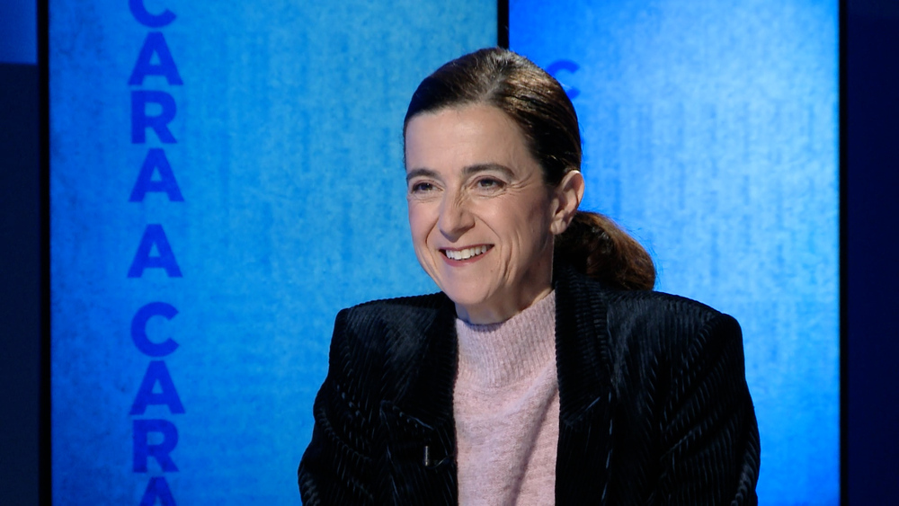 Ana Ursúa, directora de la Asociación de la Industria de Navarra, en el programa Cara a Cara de Navarra Televisión