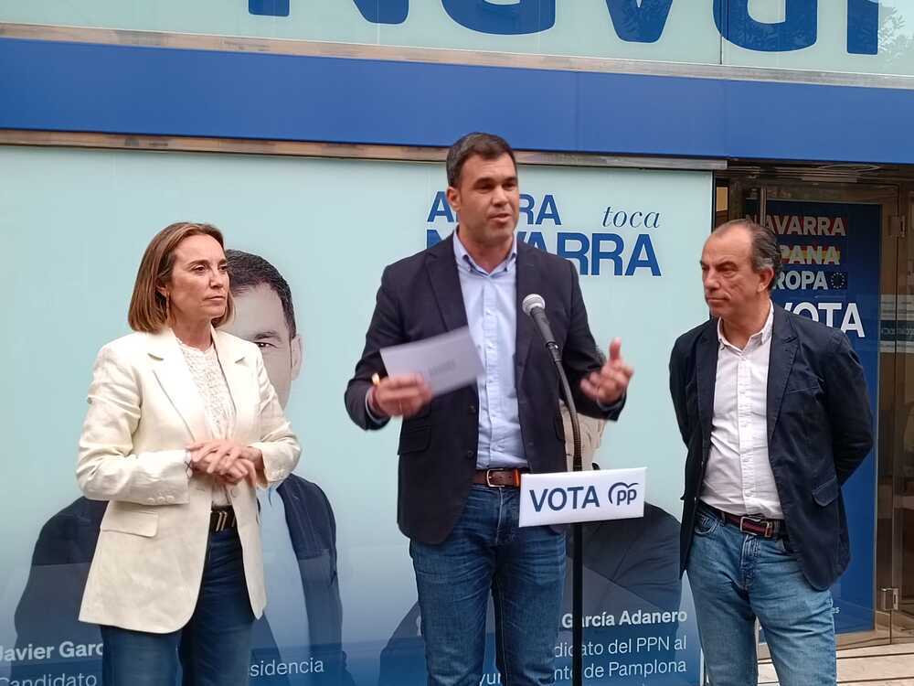 Javier García, candidato a la presidencia de Navarra y Carlos García Adanero, candidato a la alcaldía de Pamplona