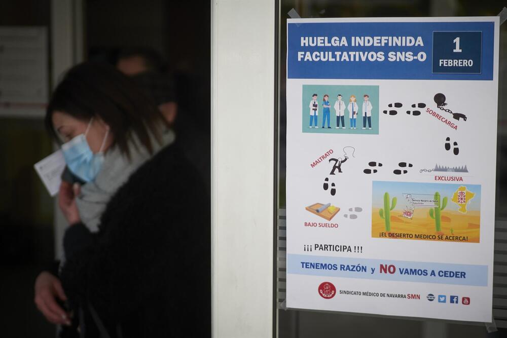 El 9,27% de los médicos secundan la huelga en Navarra