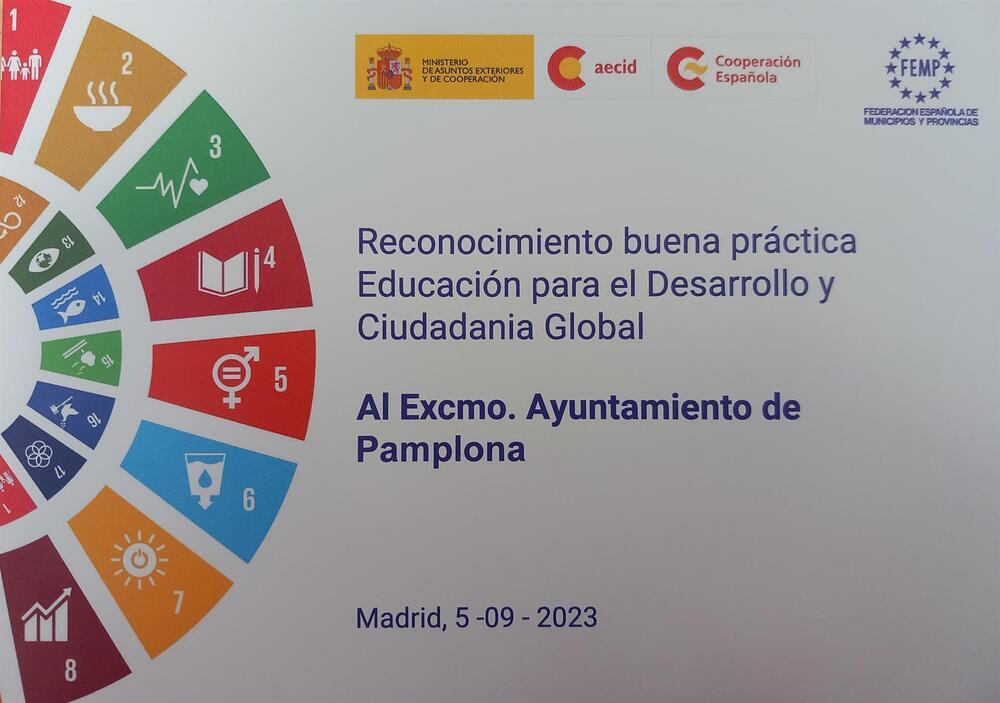 Reconocimiento a Pamplona por su Cooperación al Desarrollo