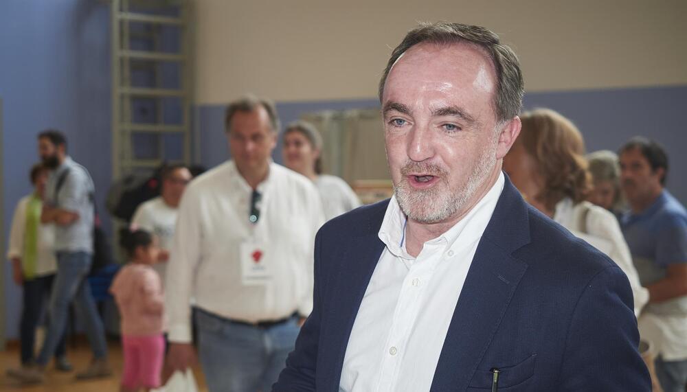 El candidato de UPN a la Presidencia del Gobierno de Navarra, Javier Esparza