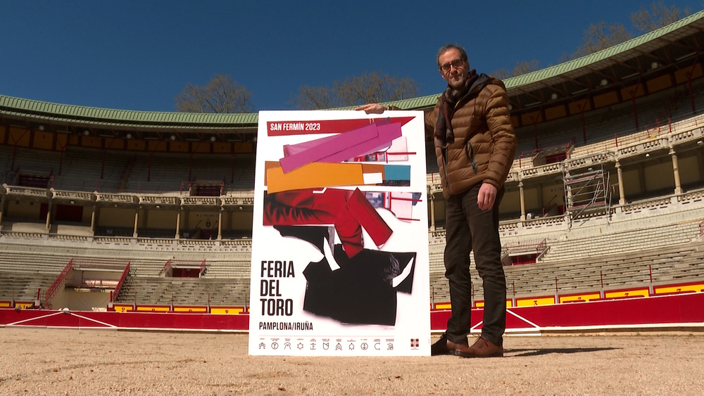 Javier Balda, autor del cartel de la Feria del Toro de Pamplona de 2023