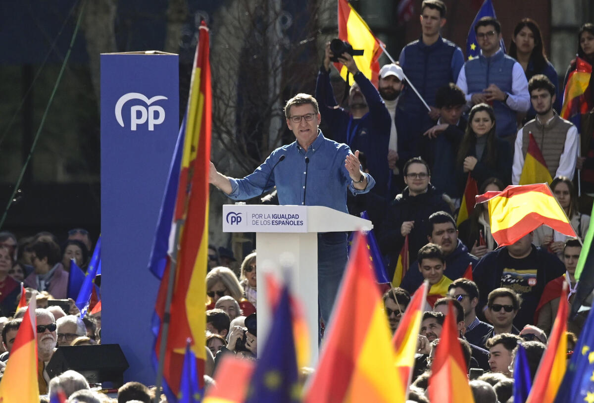 El PP convoca una concentración en Madrid contra la amnistía  / VICTOR LERENA