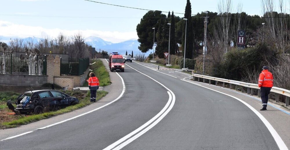 Herido grave un conductor de 88 años en Cascante