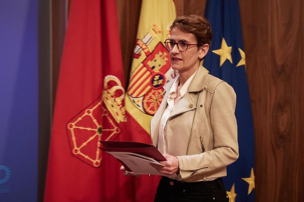Archivo - La presidenta del Gobierno de Navarra, María Chivite. - Eduardo Sanz - Europa Press
