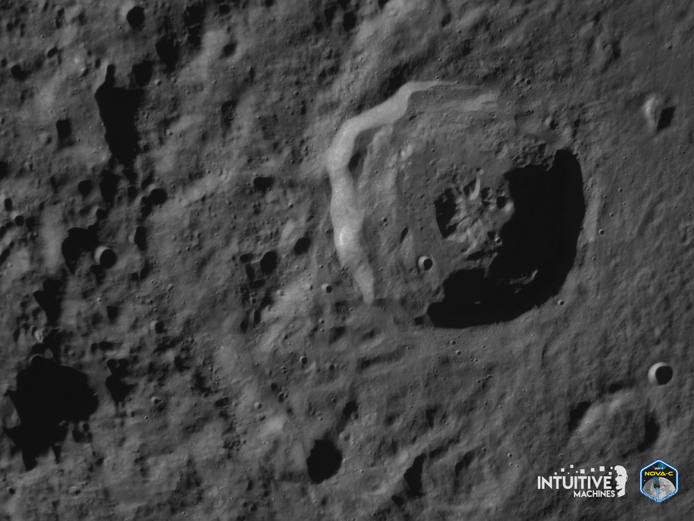Imagen lunar lograda por el modulo Odiseo