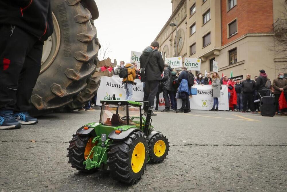 Imagen de la última tractorada que tomó las calles en Pamplona