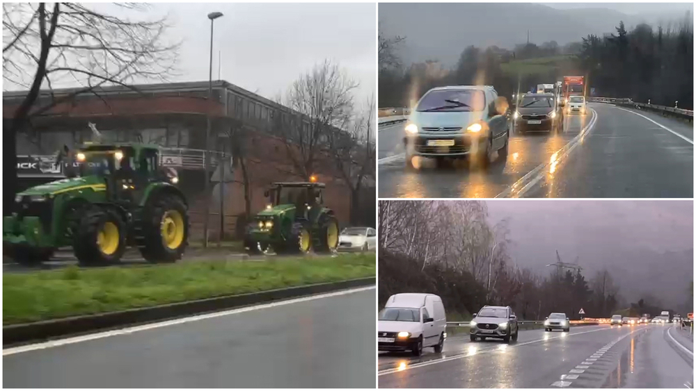 Los tractores ponen rumbo a Francia provocando retenciones