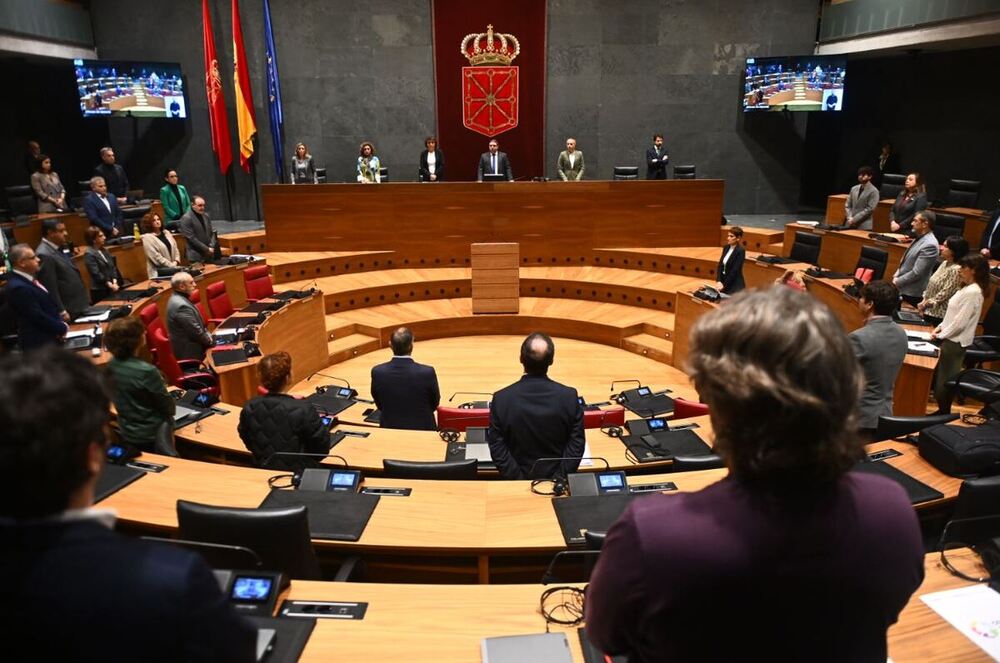 Imagen de archivo de uno de los plenos del Parlamento de Navarra