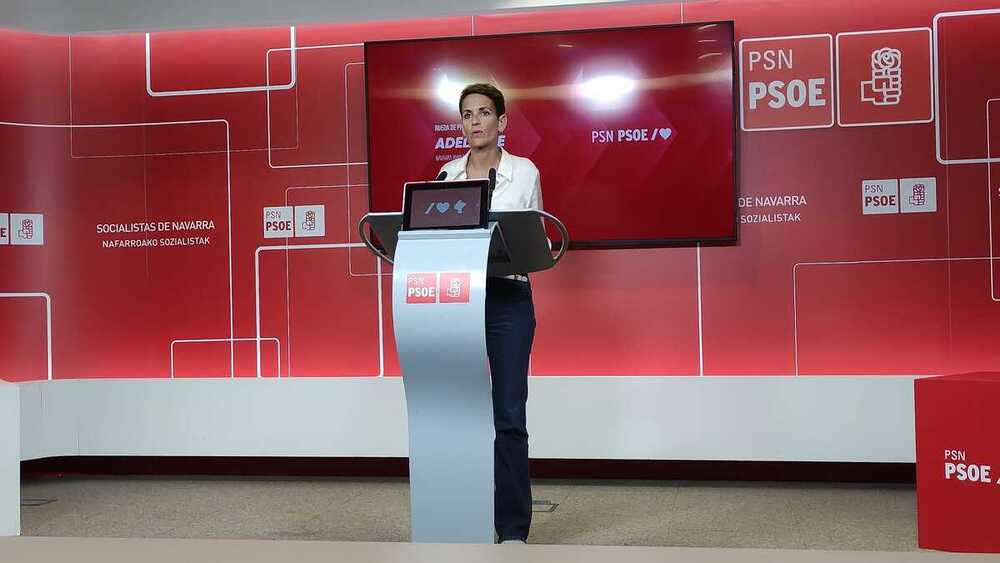 María Chivite, portavoz del PSN-PSOE