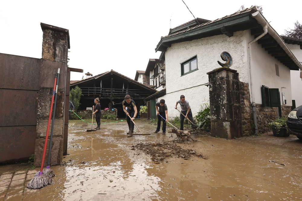 Imagen de las últimas inundaciones en Bera de Bidasoa