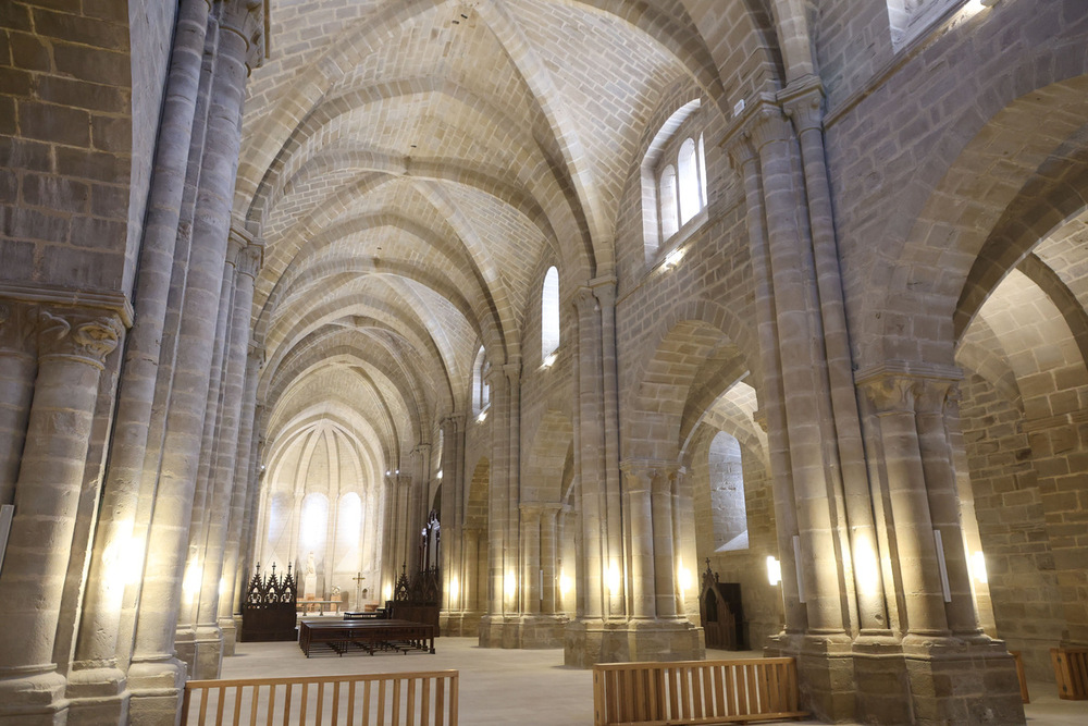 Imágenes de los trabajos en el interior del Monasterio de la Oliva