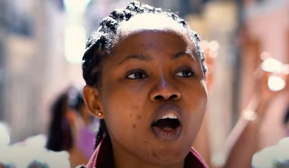 Imagen de un videoclip de acción contra la trata