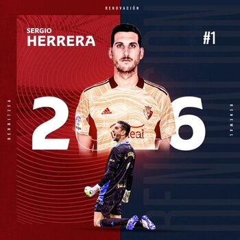 Osasuna renueva a Sergio Herrera hasta 2026