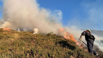 El incendio de Artikutza quema 10,6 hectáreas