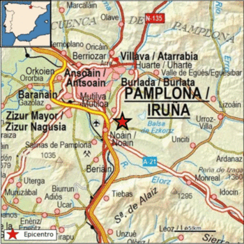 Un nuevo terremoto se siente en Pamplona
