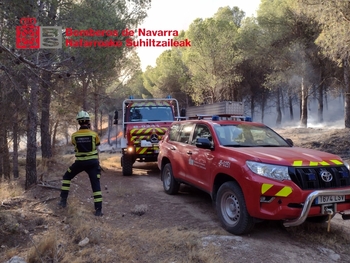 Navarra colabora en sofocar un incendio en Añón del Moncayo