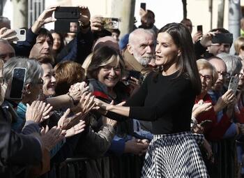 Tudela celebra la llegada de la Reina Letizia al Ópera Prima