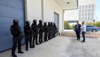 Más de 400 efectivos de Policía Foral entrenan en Sangüesa