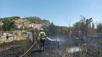 Navarra ayuda a extinguir un incendio en Baños de Fitero