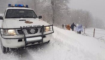 Asisten a peregrinos en Valcarlos por el temporal de nieve