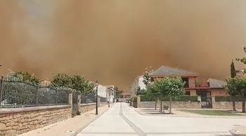 Incendios amenazan a Obanos, Legarda, Muruzábal y Sendaviva