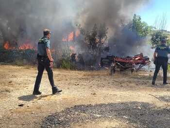 Sofocados incendios en Uterga, Puente la Reina y Carcastillo