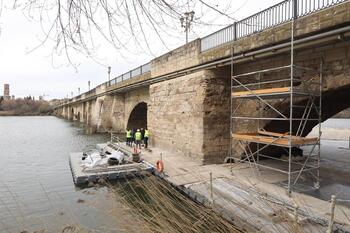 La reparación del puente de Tudela llega a su fase final